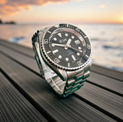 HAND-BUILT DIVERS WATCH  HADAL on PRESIDENT BRACELET