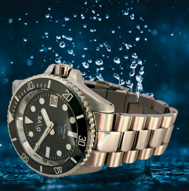 HAND-BUILT DIVERS WATCH  HADAL on PRESIDENT BRACELET
