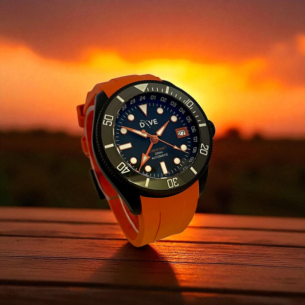GMT DIVERS WATCH - OREN - NOIR