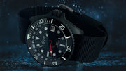 GMT DIVERS WATCH - HADAL NOIR ON NATO OR RAF STRAP