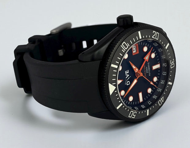 HAND-BUILT GMT DIVERS WATCH  OREN-NOIR