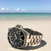 HAND-BUILT DIVERS WATCH  HADAL on PRESIDENT BRACELET