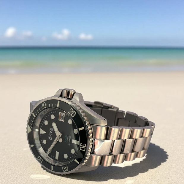 HAND-BUILT DIVERS WATCH  HADAL on PRESIDENT BRACELET