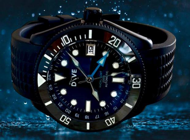 GMT DIVERS WATCH - HADAL NOIR